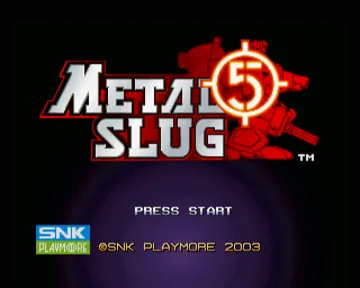 Metal Slug 5 screen shot title